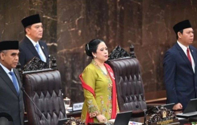 Ketua DPR Puan Maharani saat sidang tahunan MPR , DPR, DPD 2025. [Instagram]